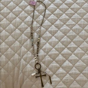 Long cross necklace!